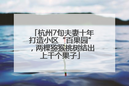 杭州7旬夫妻十年打造小区“百果园”，两棵猕猴桃树结出上千个果子