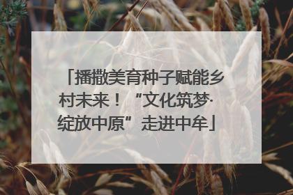 播撒美育种子赋能乡村未来！“文化筑梦·绽放中原”走进中牟