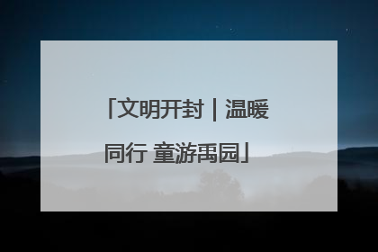文明开封｜温暖同行 童游禹园