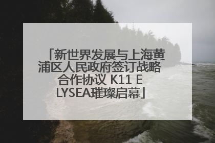 新世界发展与上海黄浦区人民政府签订战略合作协议 K11 ELYSEA璀璨启幕