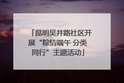 昆明吴井路社区开展“粽情端午 分类同行”主题活动