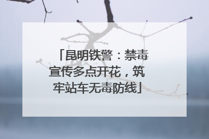 昆明铁警：禁毒宣传多点开花，筑牢站车无毒防线