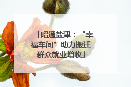 昭通盐津：“幸福车间”助力搬迁群众就业增收