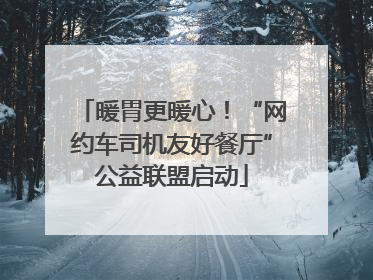 暖胃更暖心！“网约车司机友好餐厅”公益联盟启动