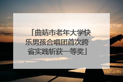 曲靖市老年大学快乐男孩合唱团首次跨省实践斩获一等奖