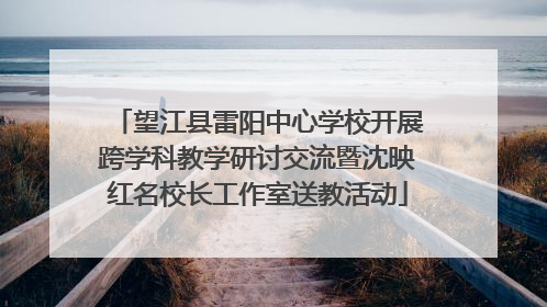 望江县雷阳中心学校开展跨学科教学研讨交流暨沈映红名校长工作室送教活动