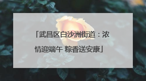 武昌区白沙洲街道：浓情迎端午 粽香送安康