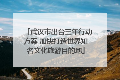 武汉市出台三年行动方案 加快打造世界知名文化旅游目的地