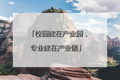 校园建在产业园，专业建在产业链