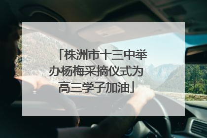 株洲市十三中举办杨梅采摘仪式为高三学子加油