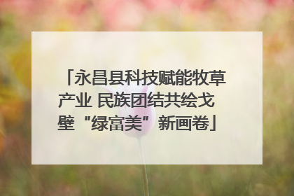 永昌县科技赋能牧草产业 民族团结共绘戈壁“绿富美”新画卷