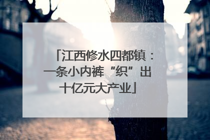 江西修水四都镇：一条小内裤“织”出十亿元大产业