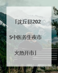 沈丘县2025中医养生夜市火热开市