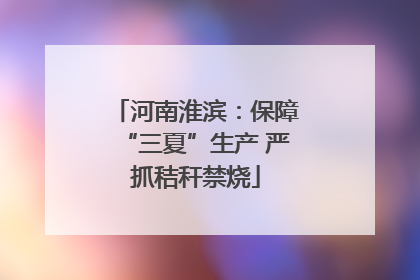 河南淮滨：保障“三夏”生产 严抓秸秆禁烧