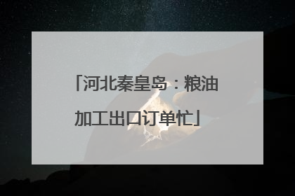 河北秦皇岛：粮油加工出口订单忙