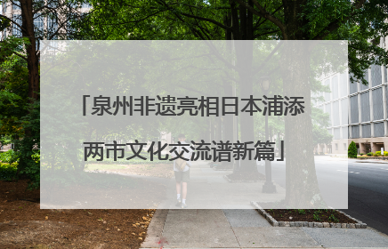 泉州非遗亮相日本浦添 两市文化交流谱新篇