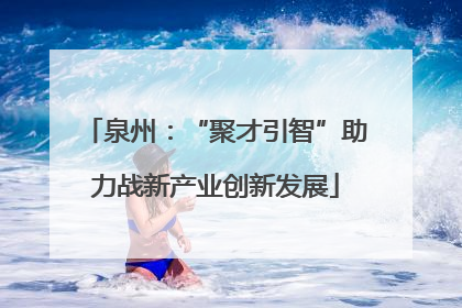 泉州：“聚才引智”助力战新产业创新发展