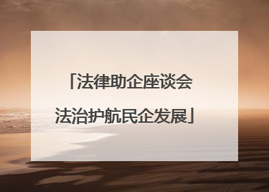 法律助企座谈会 法治护航民企发展