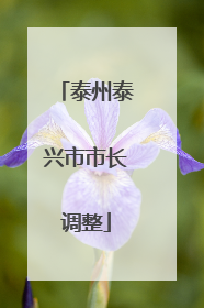 泰州泰兴市市长调整