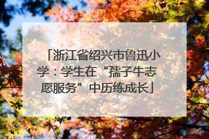 浙江省绍兴市鲁迅小学：学生在“孺子牛志愿服务”中历练成长