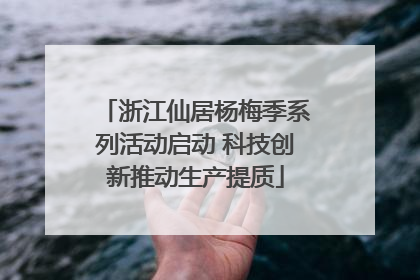 浙江仙居杨梅季系列活动启动 科技创新推动生产提质