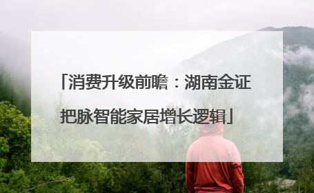 消费升级前瞻：湖南金证把脉智能家居增长逻辑