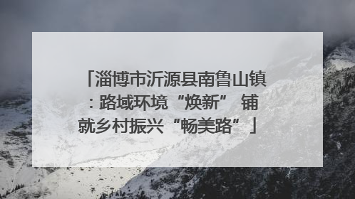 淄博市沂源县南鲁山镇：路域环境“焕新” 铺就乡村振兴“畅美路”