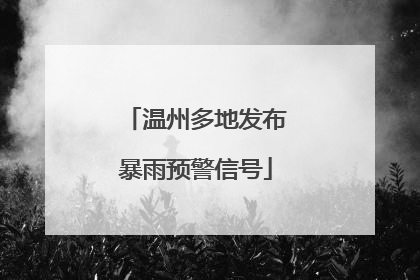 温州多地发布暴雨预警信号