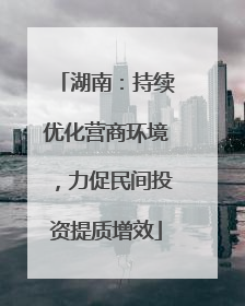 湖南：持续优化营商环境，力促民间投资提质增效