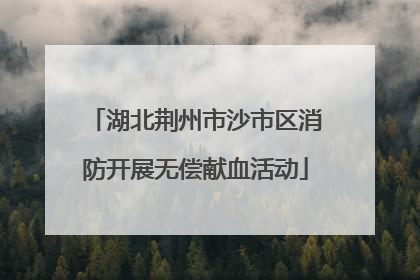 湖北荆州市沙市区消防开展无偿献血活动