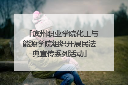 滨州职业学院化工与能源学院组织开展民法典宣传系列活动