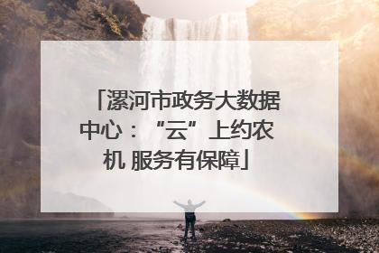 漯河市政务大数据中心：“云”上约农机 服务有保障