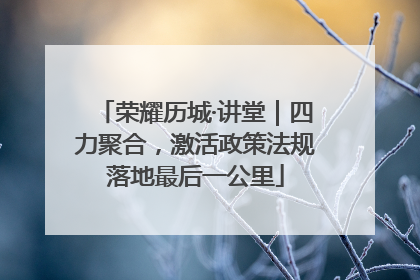荣耀历城·讲堂｜四力聚合，激活政策法规落地最后一公里