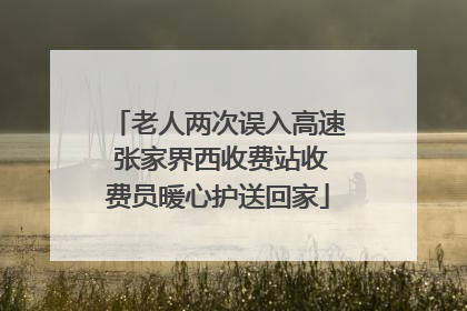 老人两次误入高速 张家界西收费站收费员暖心护送回家