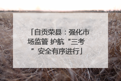 自贡荣县：强化市场监管 护航“三考”安全有序进行