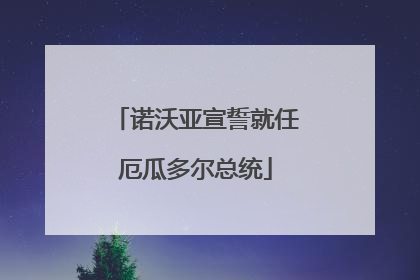 诺沃亚宣誓就任厄瓜多尔总统