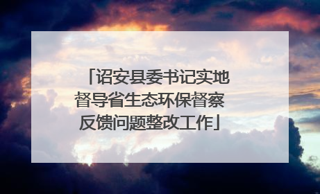 诏安县委书记实地督导省生态环保督察反馈问题整改工作