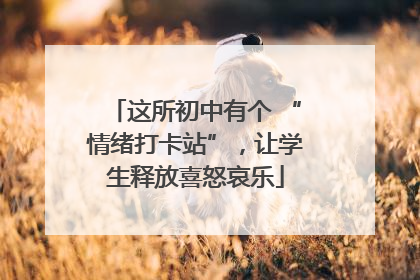 这所初中有个 “情绪打卡站”，让学生释放喜怒哀乐