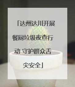 达州达川开展餐厨垃圾夜查行动 守护群众舌尖安全