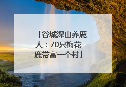 谷城深山养鹿人：70只梅花鹿带富一个村
