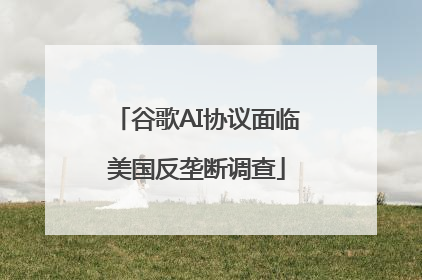 谷歌AI协议面临美国反垄断调查
