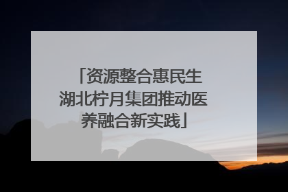 资源整合惠民生 湖北柠月集团推动医养融合新实践