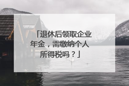 退休后领取企业年金，需缴纳个人所得税吗？