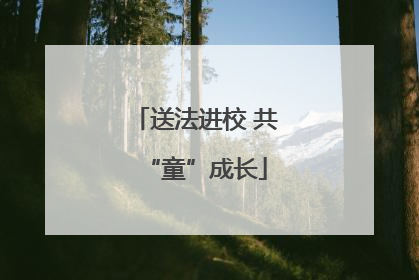 送法进校 共“童”成长