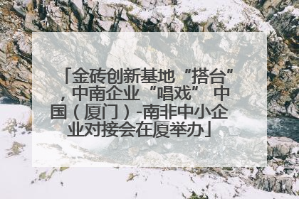 金砖创新基地“搭台”，中南企业“唱戏” 中国（厦门）-南非中小企业对接会在厦举办