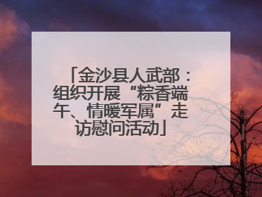 金沙县人武部：组织开展“粽香端午、情暖军属”走访慰问活动