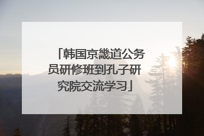 韩国京畿道公务员研修班到孔子研究院交流学习