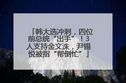 韩大选冲刺，四位前总统“出手”！3人支持金文洙，尹锡悦被指“帮倒忙”