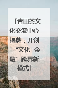 青田茶文化交流中心揭牌，开创“文化+金融”跨界新模式