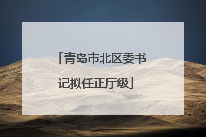 青岛市北区委书记拟任正厅级